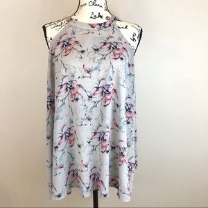 Torrid Floral Mock Neck Tank Size 2 (like 2X)